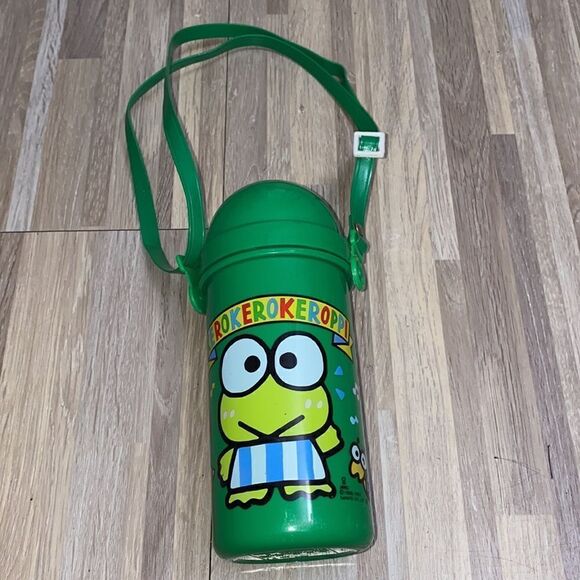 Sanrio Japan Kero Kero Keroppi Cup Bottle Carry Strap crossbody bag Holder - Picture 8 of 8